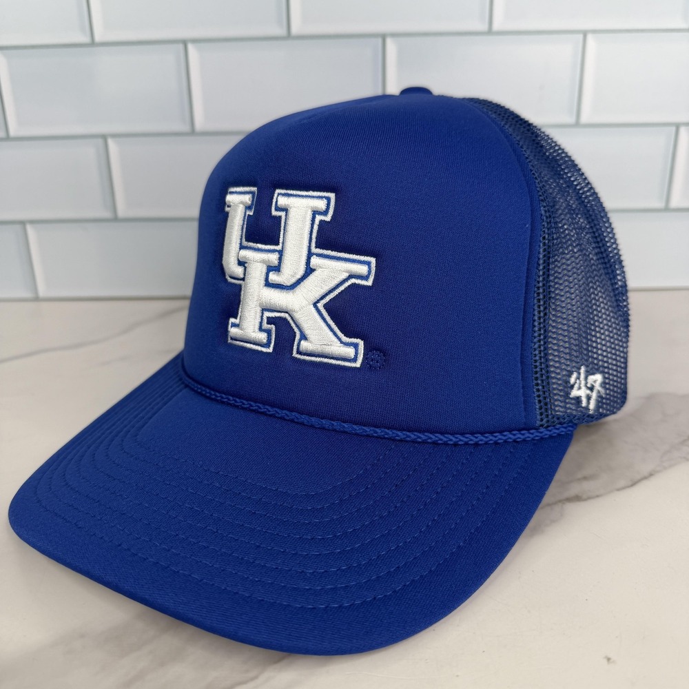 Kentucky Wildcats Trucker Foam Hat Cap Snap Back Mens OSFA Royal Blue 47‎ NWOT